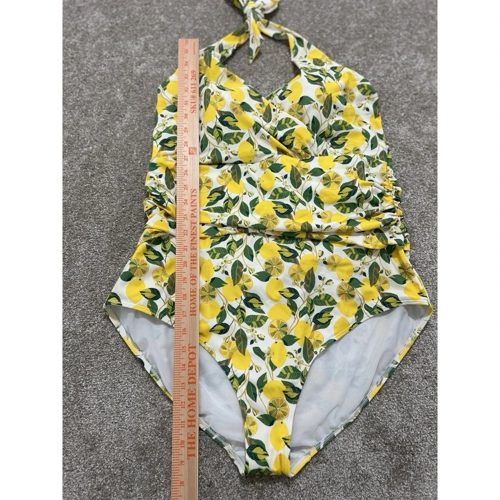 Boden Set Of 2 US 20-22 Long Swimsuits - Lemons & Pineapples Excellent Condition - Picture 5 of 16